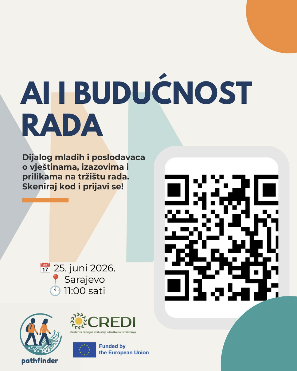 Poster for the PATHFINDER national dialogue in Sarajevo