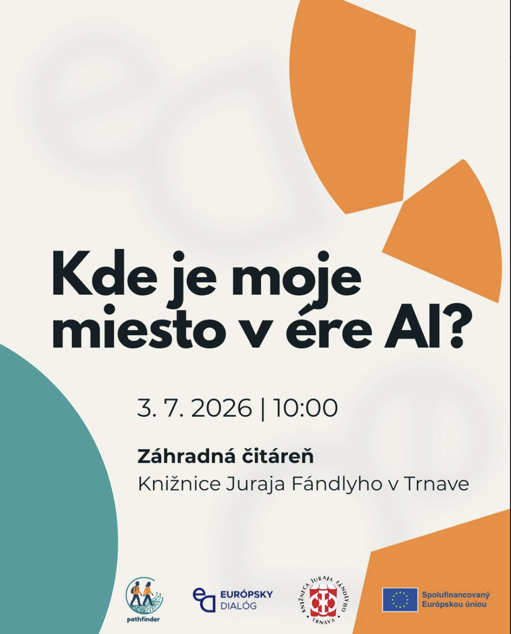 Poster for the PATHFINDER national dialogue in Trnava